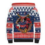 Roosters Xmas Glory Personalised Sherpa Hoodie Christmas Rugby League Spirit - Aussie Hoodie