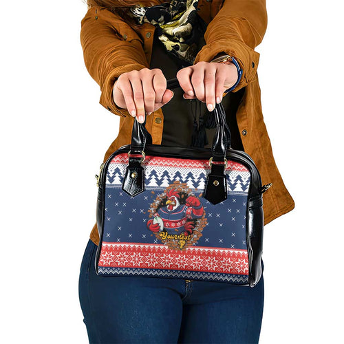 Roosters Xmas Glory Personalised Shoulder Handbag Christmas Rugby League Spirit - Aussie Hoodie