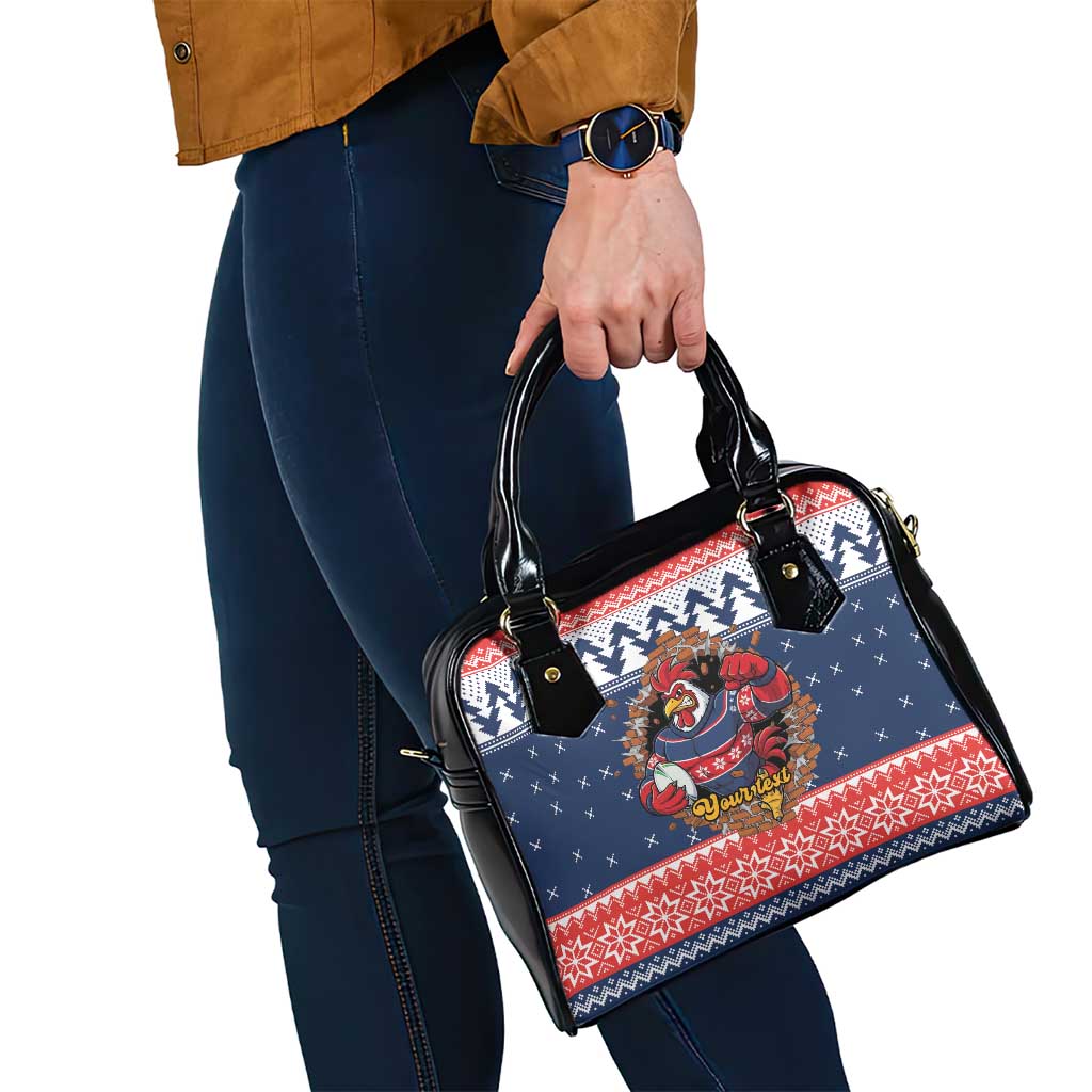 Roosters Xmas Glory Personalised Shoulder Handbag Christmas Rugby League Spirit - Aussie Hoodie