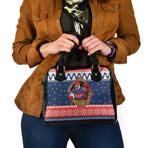 Roosters Xmas Glory Personalised Shoulder Handbag Christmas Rugby League Spirit - Aussie Hoodie