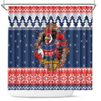 Roosters Xmas Glory Personalised Shower Curtain Christmas Rugby League Spirit - Aussie Hoodie