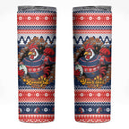 Roosters Xmas Glory Personalised Skinny Tumbler Christmas Rugby League Spirit - Aussie Hoodie