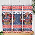Roosters Xmas Glory Personalised Skinny Tumbler Christmas Rugby League Spirit - Aussie Hoodie