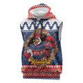 Roosters Xmas Glory Personalised Sleeveless Hoodie Christmas Rugby League Spirit - Aussie Hoodie