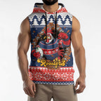 Roosters Xmas Glory Personalised Sleeveless Hoodie Christmas Rugby League Spirit - Aussie Hoodie