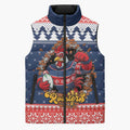 Roosters Xmas Glory Personalised Sleeveless Puffer Jacket Christmas Rugby League Spirit - Aussie Hoodie