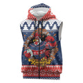 Roosters Xmas Glory Personalised Sleeveless Zip Hoodie Christmas Rugby League Spirit LT9