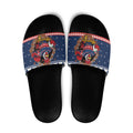 Roosters Xmas Glory Personalised Slide Sandals Christmas Rugby League Spirit - Aussie Hoodie