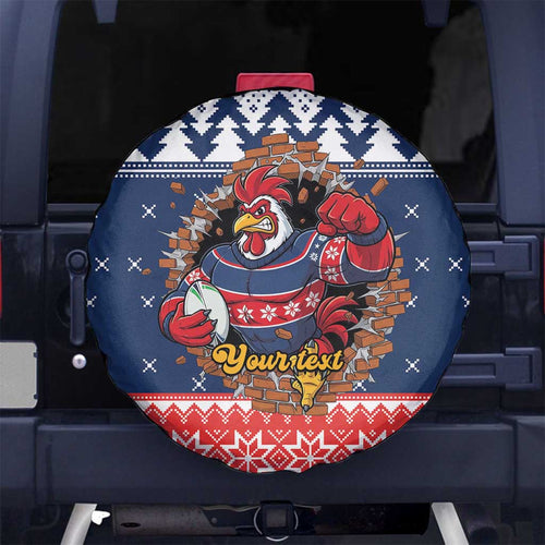 Roosters Xmas Glory Personalised Spare Tire Cover Christmas Rugby League Spirit - Aussie Hoodie