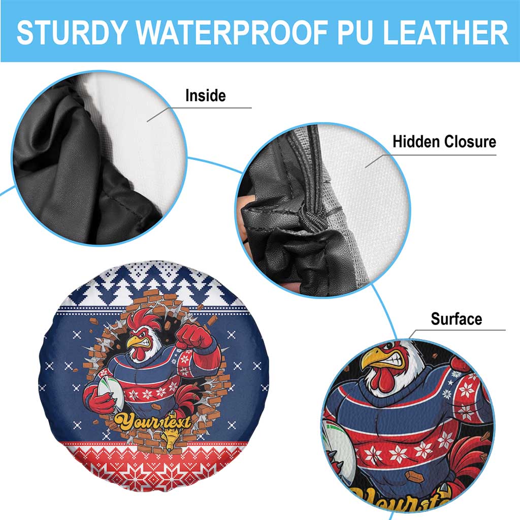 Roosters Xmas Glory Personalised Spare Tire Cover Christmas Rugby League Spirit - Aussie Hoodie