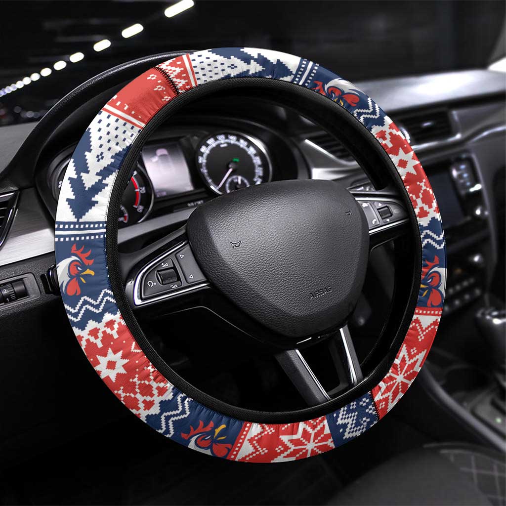 Roosters Xmas Glory Steering Wheel Cover Christmas Rugby League Spirit - Aussie Hoodie