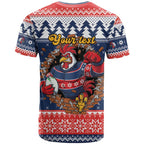 Roosters Xmas Glory Personalised T Shirt Christmas Rugby League Spirit - Aussie Hoodie