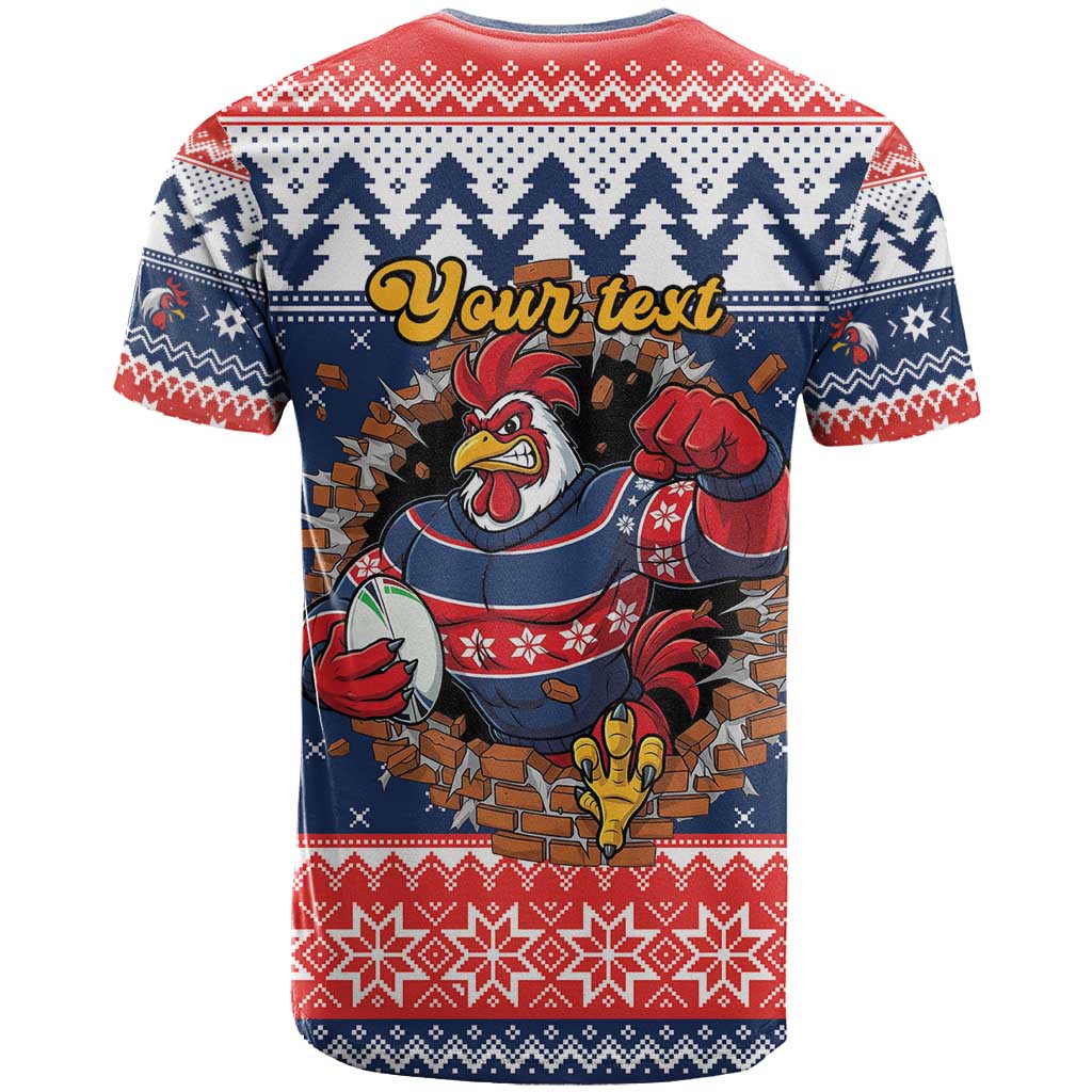 Roosters Xmas Glory Personalised T Shirt Christmas Rugby League Spirit - Aussie Hoodie