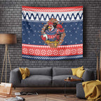Roosters Xmas Glory Personalised Tapestry Christmas Rugby League Spirit - Aussie Hoodie