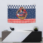 Roosters Xmas Glory Personalised Tapestry Christmas Rugby League Spirit - Aussie Hoodie