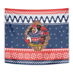 Roosters Xmas Glory Personalised Tapestry Christmas Rugby League Spirit - Aussie Hoodie