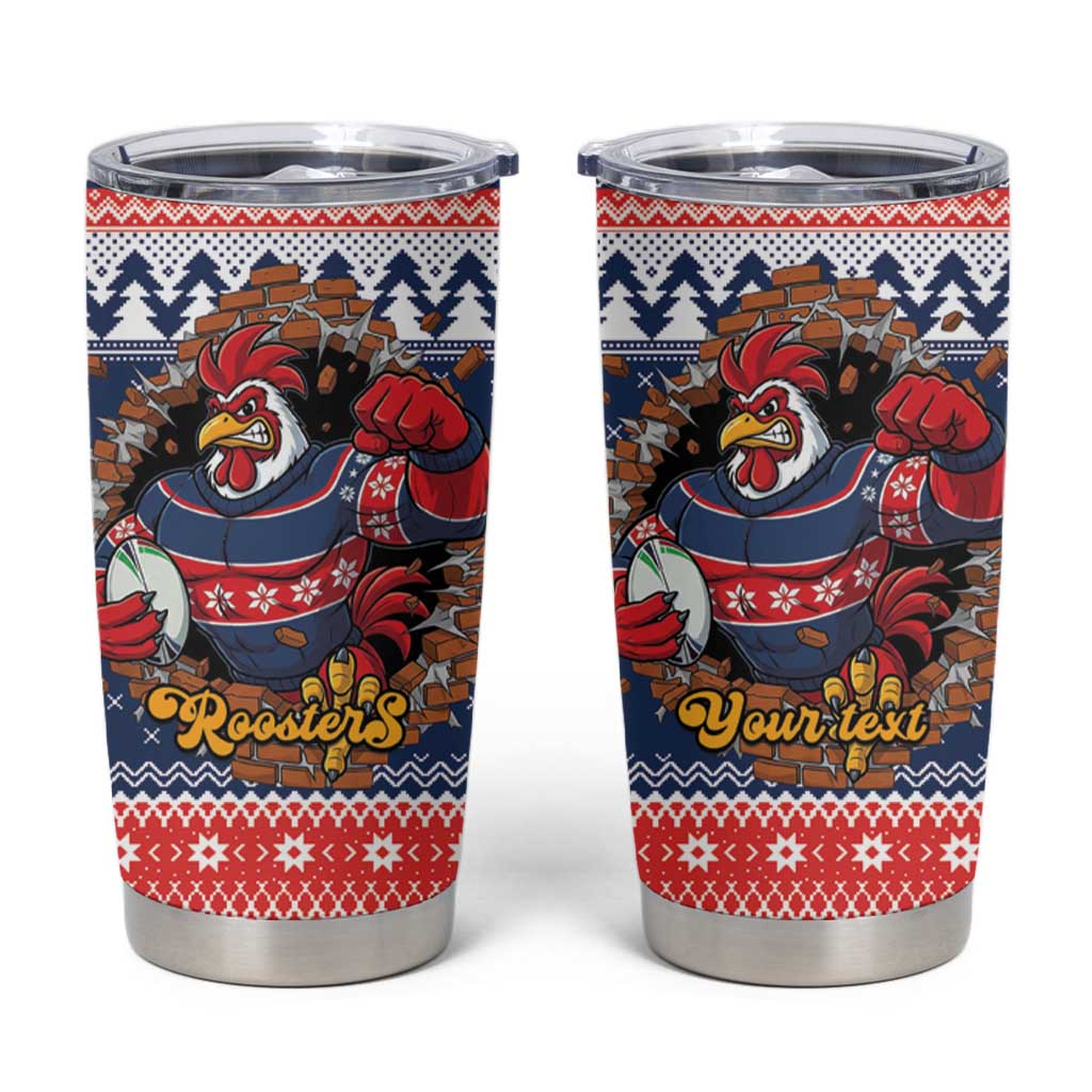 Roosters Xmas Glory Personalised Tumbler Cup Christmas Rugby League Spirit - Aussie Hoodie
