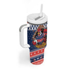 Roosters Xmas Glory Personalised Tumbler With Handle Christmas Rugby League Spirit - Aussie Hoodie