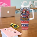 Roosters Xmas Glory Personalised Tumbler With Handle Christmas Rugby League Spirit - Aussie Hoodie