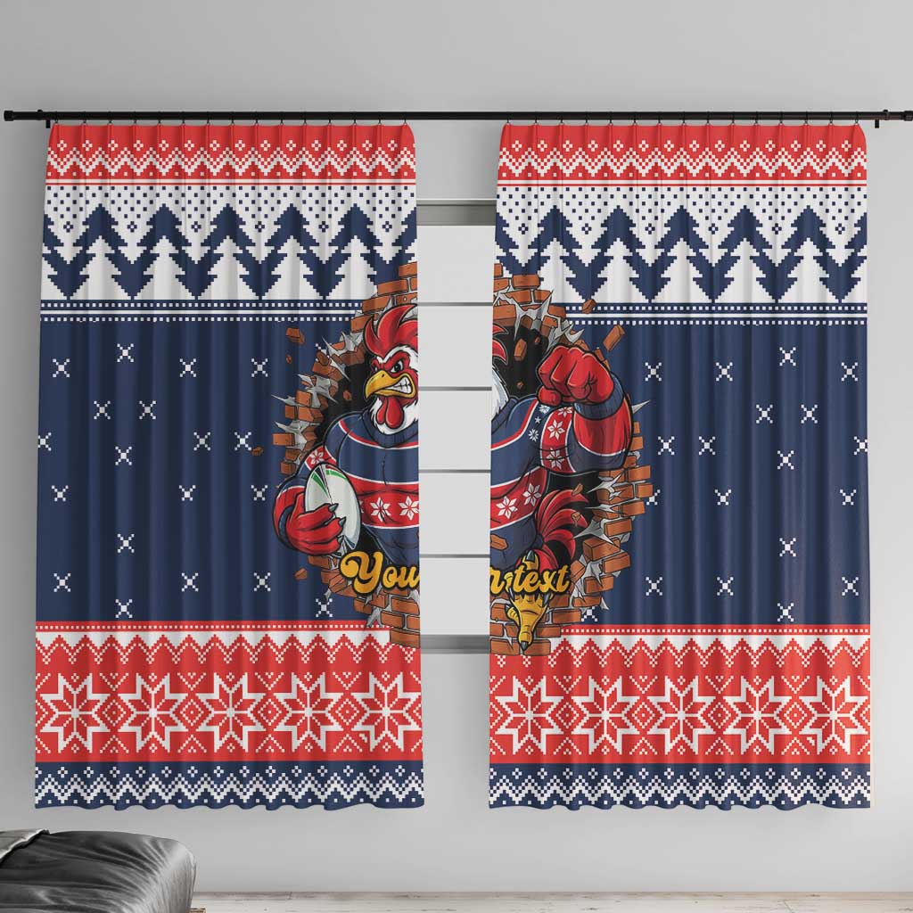 Roosters Xmas Glory Personalised Window Curtain Christmas Rugby League Spirit - Aussie Hoodie