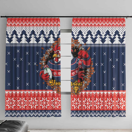 Roosters Xmas Glory Personalised Window Curtain Christmas Rugby League Spirit - Aussie Hoodie