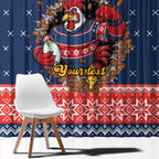 Roosters Xmas Glory Personalised Window Curtain Christmas Rugby League Spirit - Aussie Hoodie