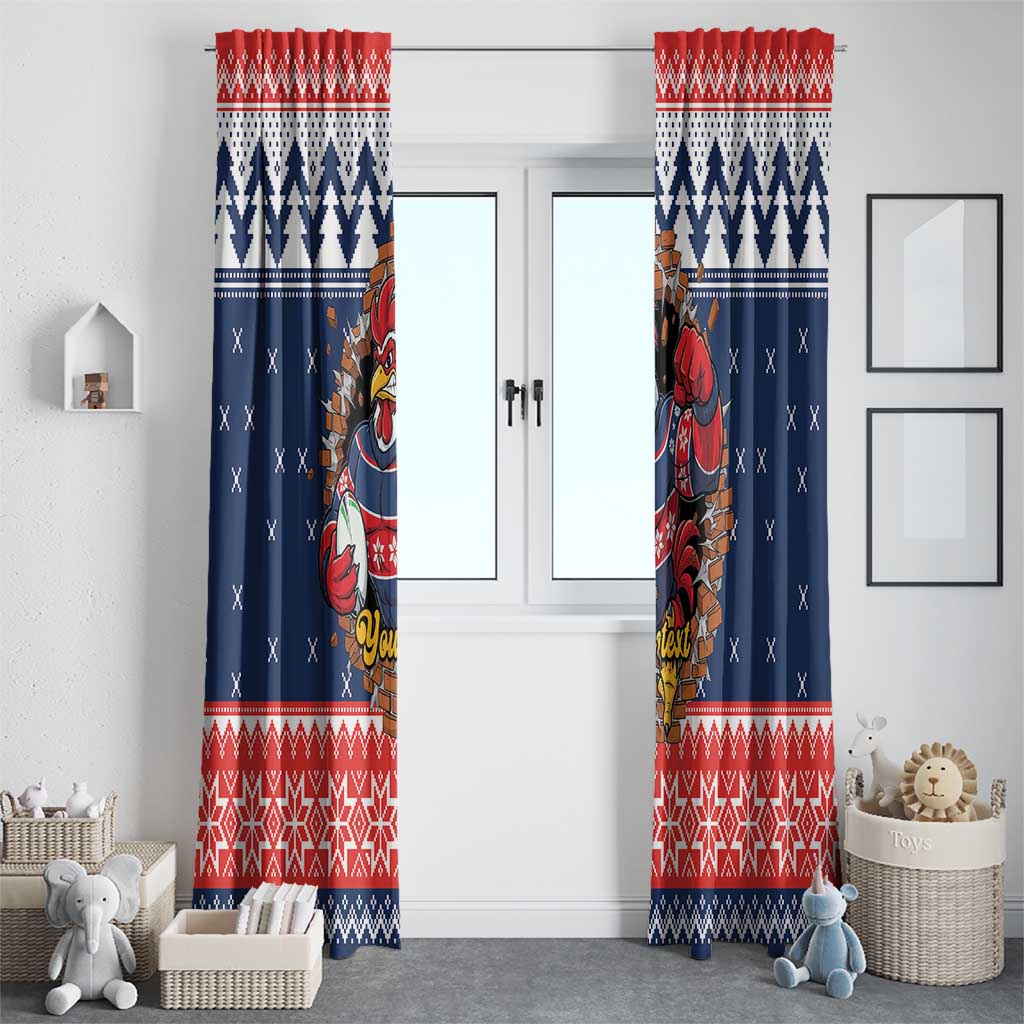 Roosters Xmas Glory Personalised Window Curtain Christmas Rugby League Spirit - Aussie Hoodie