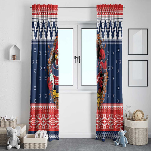 Roosters Xmas Glory Personalised Window Curtain Christmas Rugby League Spirit - Aussie Hoodie