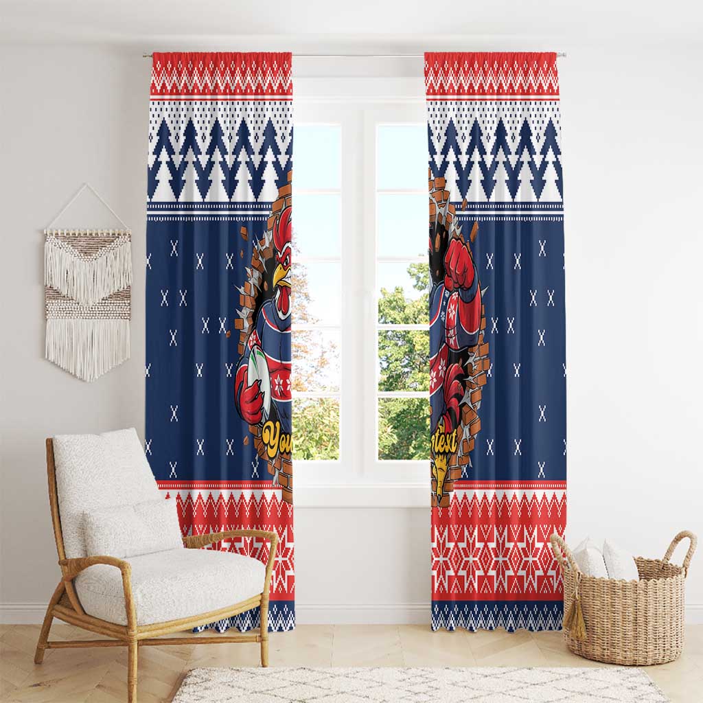 Roosters Xmas Glory Personalised Window Curtain Christmas Rugby League Spirit - Aussie Hoodie