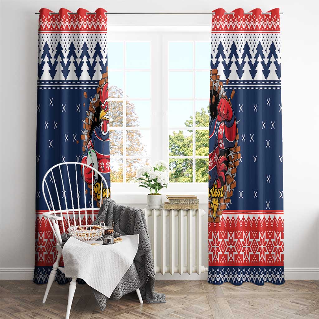 Roosters Xmas Glory Personalised Window Curtain Christmas Rugby League Spirit - Aussie Hoodie