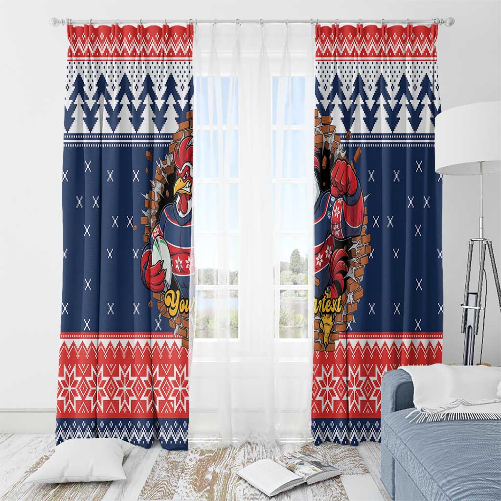Roosters Xmas Glory Personalised Window Curtain Christmas Rugby League Spirit - Aussie Hoodie