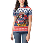 Roosters Xmas Glory Personalised Women Polo Shirt Christmas Rugby League Spirit - Aussie Hoodie