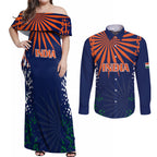 india-cricket-2023-couples-matching-off-shoulder-maxi-dress-and-long-sleeve-button-shirts-bharat-simple-flag-style
