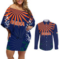 india-cricket-2023-couples-matching-off-shoulder-short-dress-and-long-sleeve-button-shirts-bharat-simple-flag-style