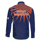 india-cricket-2023-family-matching-off-shoulder-short-dress-and-hawaiian-shirt-bharat-simple-flag-style