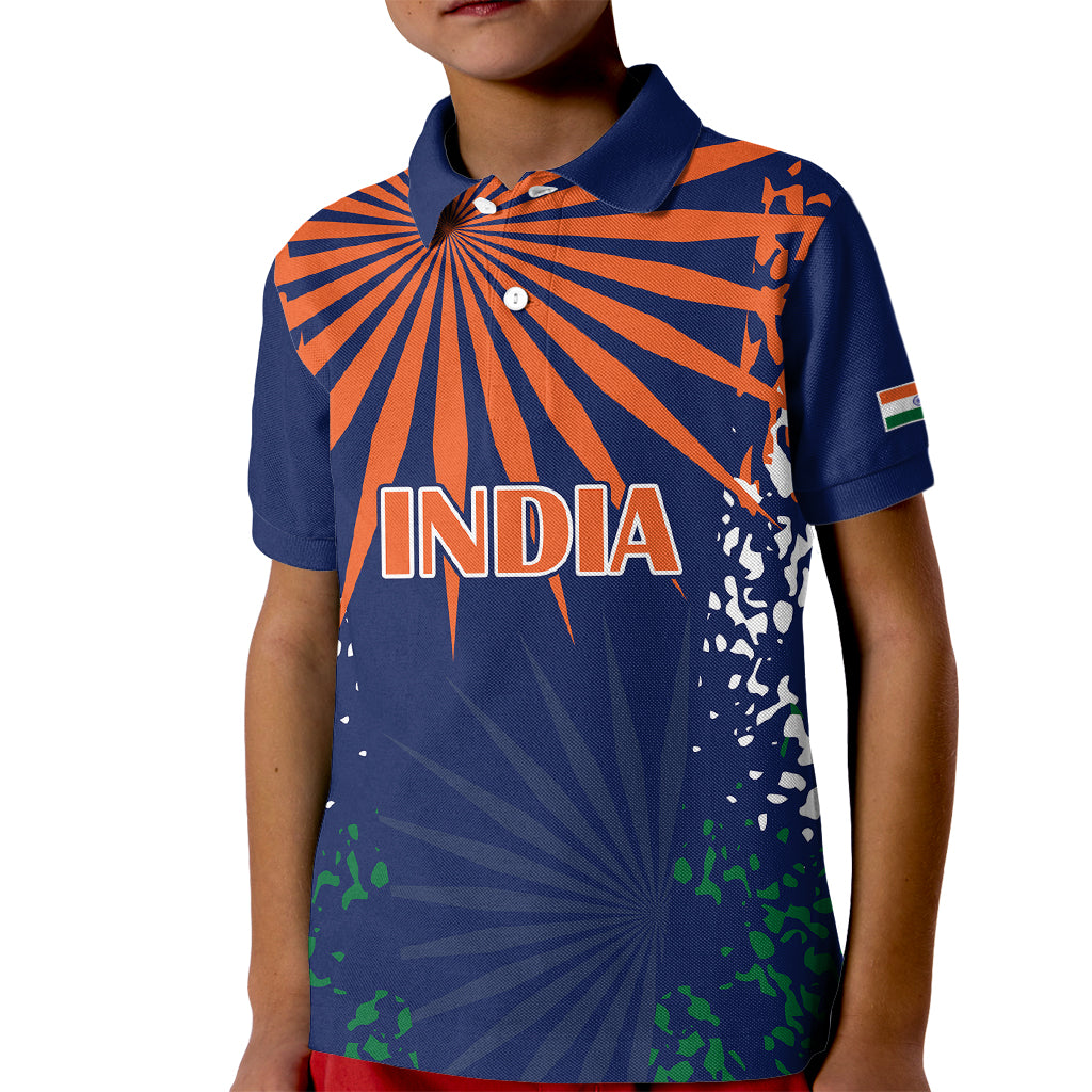 india-cricket-2023-kid-polo-shirt-bharat-simple-flag-style