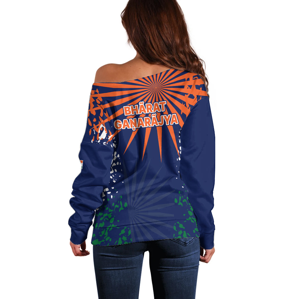 india-cricket-2023-off-shoulder-sweater-bharat-simple-flag-style