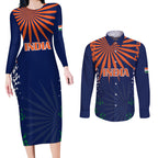 custom-india-cricket-2023-couples-matching-long-sleeve-bodycon-dress-and-long-sleeve-button-shirts-bharat-simple-flag-style