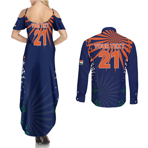 custom-india-cricket-2023-couples-matching-summer-maxi-dress-and-long-sleeve-button-shirts-bharat-simple-flag-style