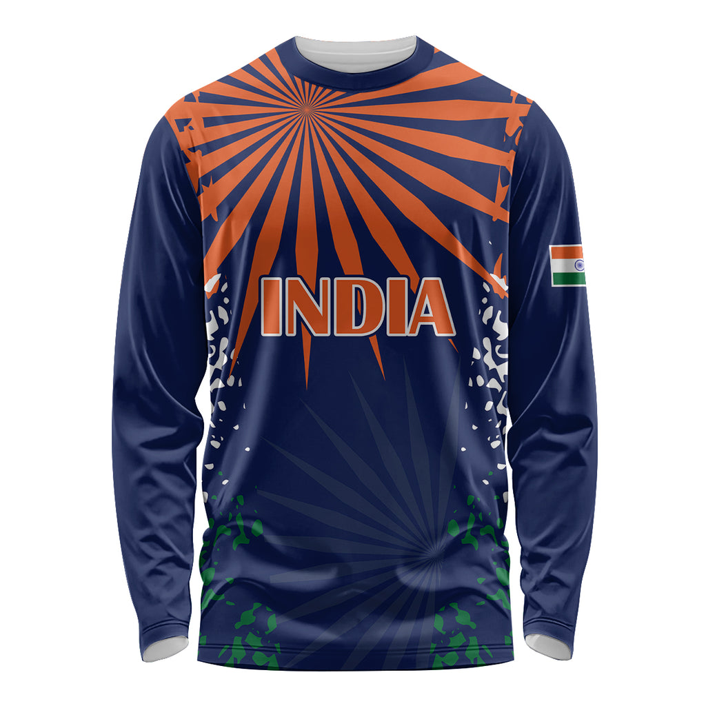 custom-india-cricket-2023-long-sleeve-shirt-bharat-simple-flag-style