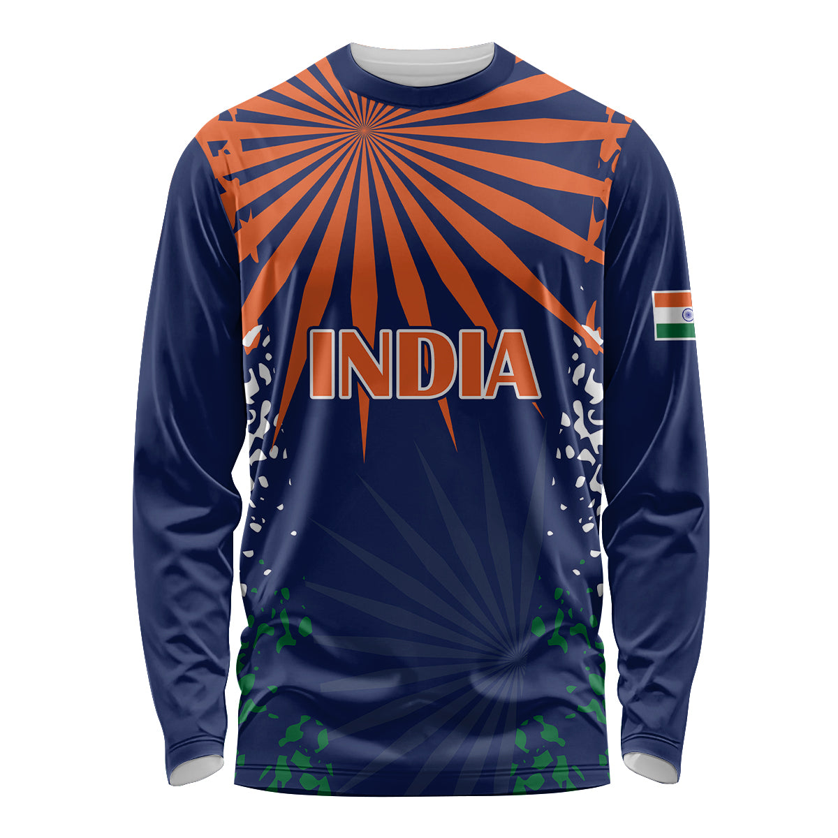 custom-india-cricket-2023-long-sleeve-shirt-bharat-simple-flag-style