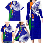 india-cricket-family-matching-long-sleeve-bodycon-dress-and-hawaiian-shirt-men-in-blue-world-cup-2023-bharat-flag-style