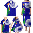 india-cricket-family-matching-puletasi-dress-and-hawaiian-shirt-men-in-blue-world-cup-2023-bharat-flag-style