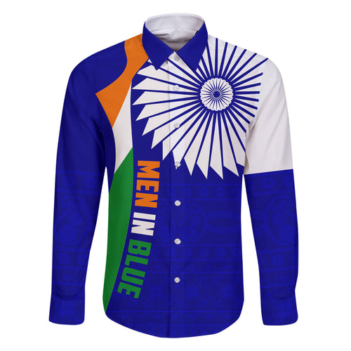 custom-india-cricket-family-matching-off-shoulder-short-dress-and-hawaiian-shirt-men-in-blue-world-cup-2023-bharat-flag-style