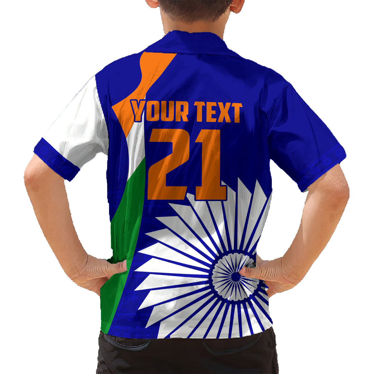 custom-india-cricket-kid-hawaiian-shirt-men-in-blue-world-cup-2023-bharat-flag-style