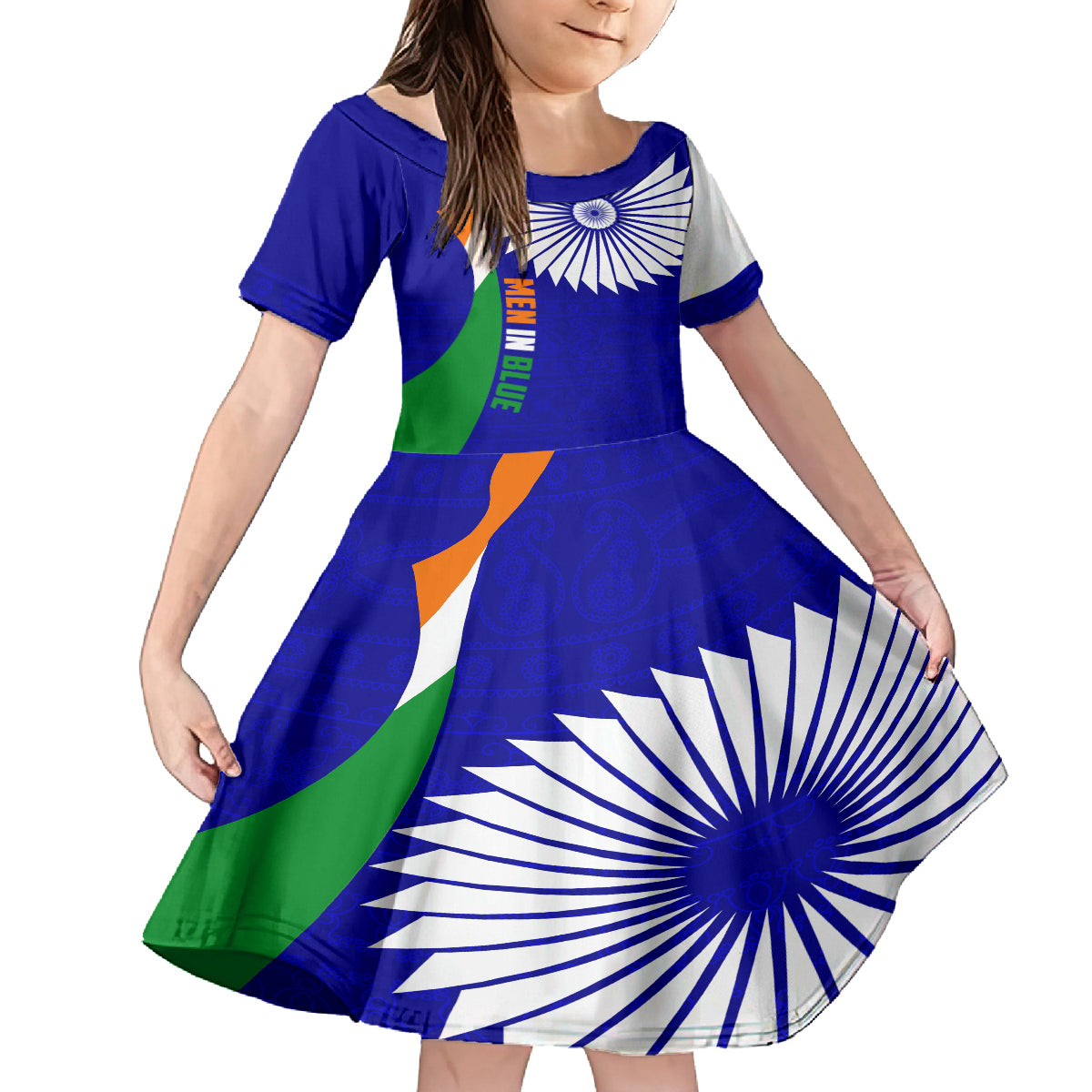 custom-india-cricket-kid-short-sleeve-dress-men-in-blue-world-cup-2023-bharat-flag-style