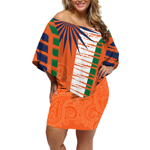 personalised-india-family-matching-off-shoulder-short-dress-and-hawaiian-shirt-raising-sun-indian-pattern-mandala-murals