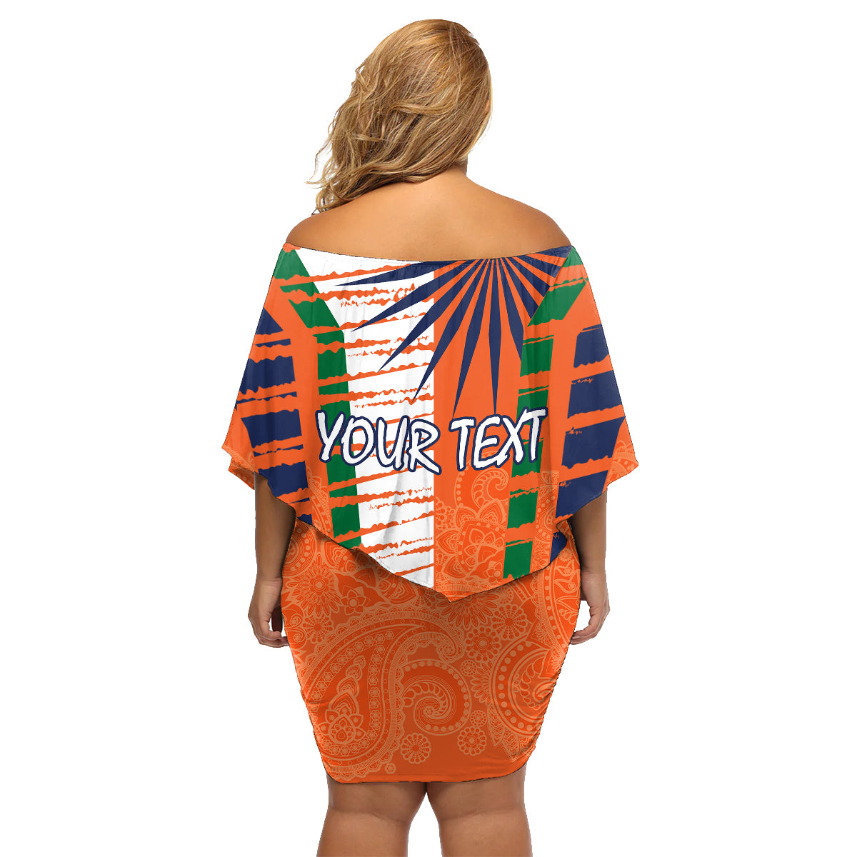 personalised-india-family-matching-off-shoulder-short-dress-and-hawaiian-shirt-raising-sun-indian-pattern-mandala-murals