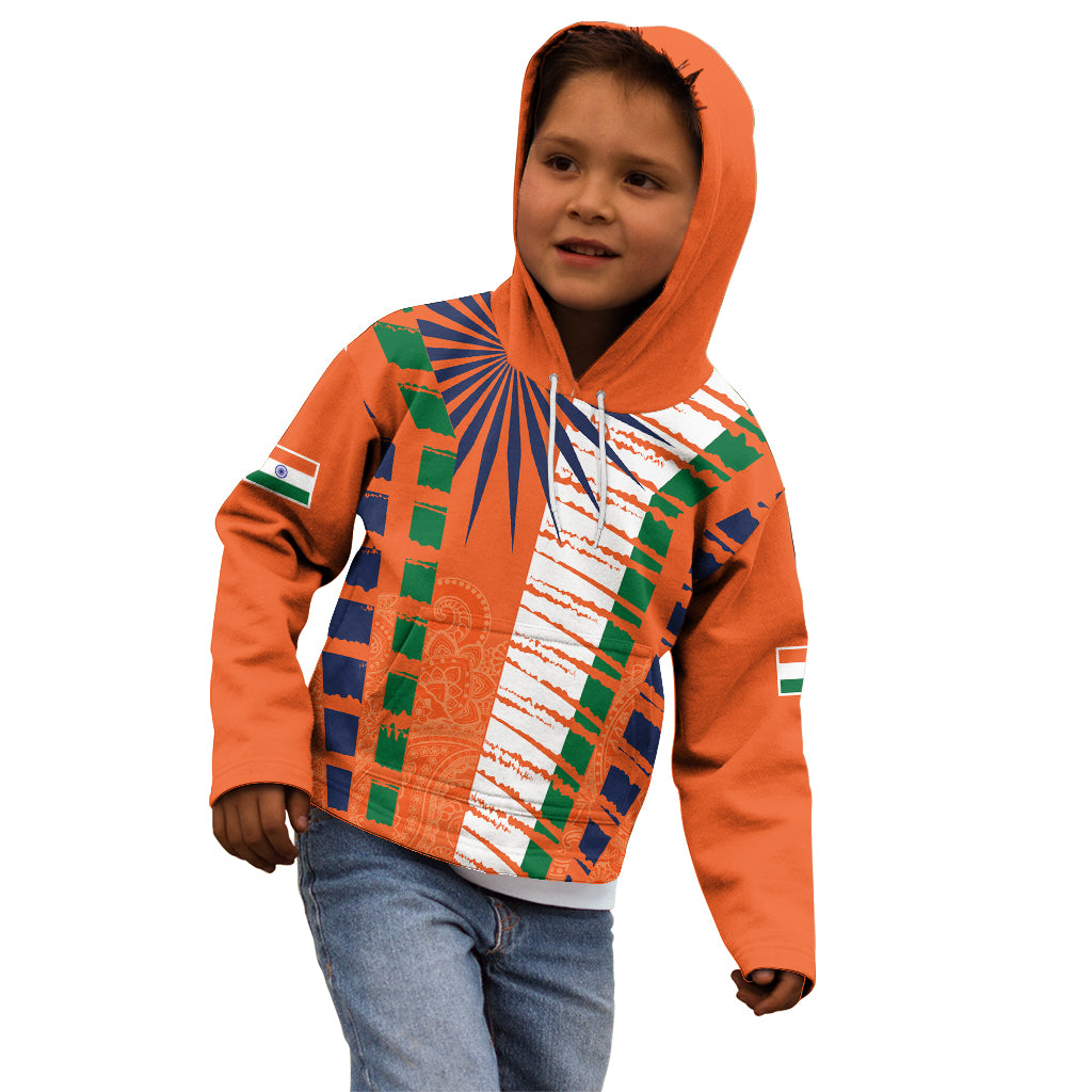 personalised-india-kid-hoodie-raising-sun-indian-pattern-mandala-murals