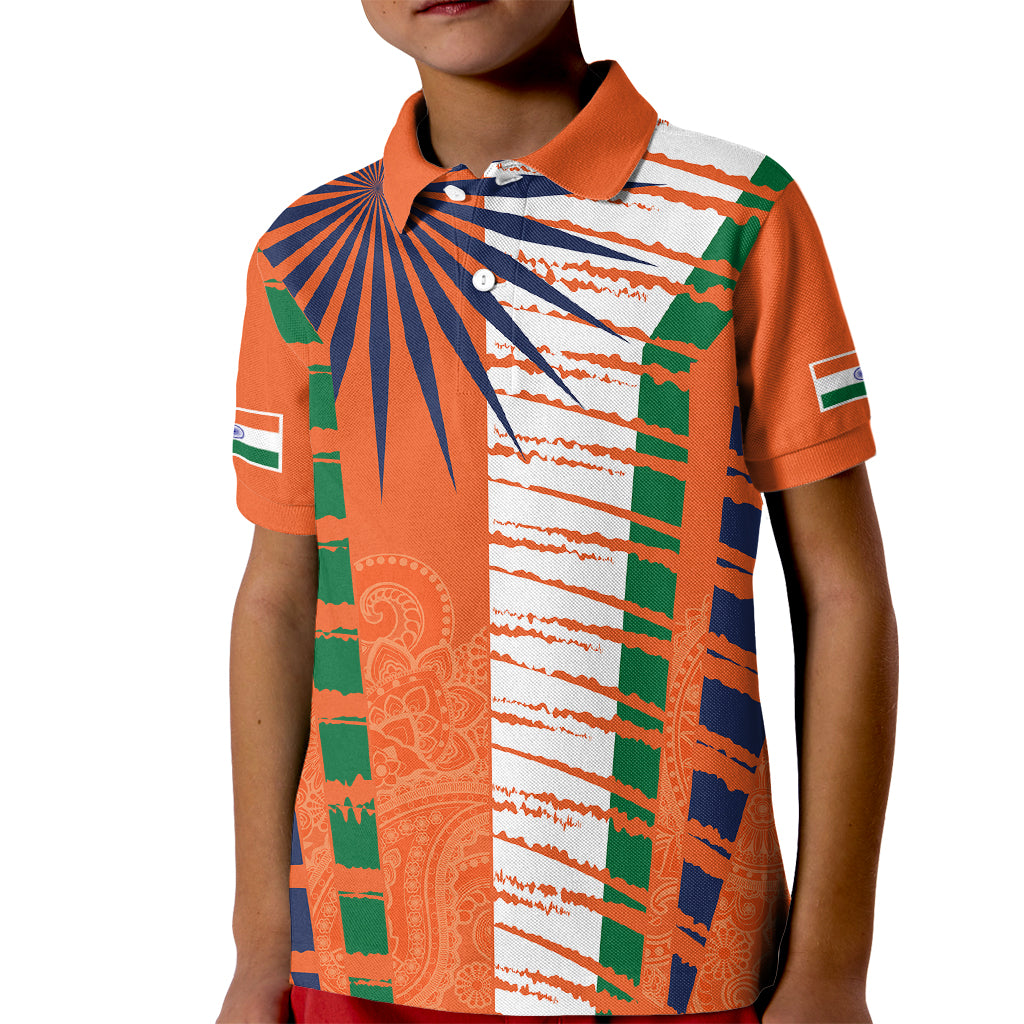 personalised-india-kid-polo-shirt-raising-sun-indian-pattern-mandala-murals